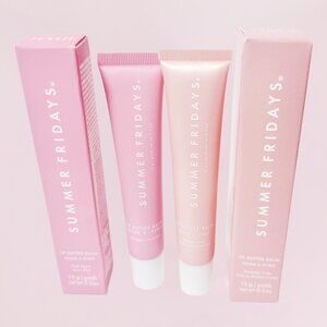 Birthday Cake+Pink Sugar（2pcs）Summer Fridays Lip Butter Balm Conditioning New